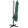 Cantilever umbrella with pole and green LED lights 300 cm by vidaXL, Umbrellas - Ref: Foro24-312345, Price: 198,60 €, Discoun...