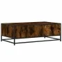 Mesa de centro madera ingeniería metal roble humo 100x57x35 cm by , Coffee table - Ref: Foro24-848761, Price: 71,87 €, Discou...