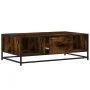 Mesa de centro madera ingeniería metal roble humo 100x57x35 cm by , Coffee table - Ref: Foro24-848761, Price: 71,87 €, Discou...