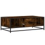 Mesa de centro madera ingeniería metal roble humo 100x57x35 cm von , Couchtisch - Ref: Foro24-848761, Preis: 72,75 €, Rabatt: %