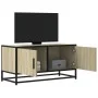Mueble TV metal y madera ingeniería roble Sonoma 80x34,5x40 cm by , TV Furniture - Ref: Foro24-848825, Price: 52,51 €, Discou...