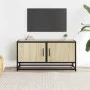 Mueble TV metal y madera ingeniería roble Sonoma 80x34,5x40 cm by , TV Furniture - Ref: Foro24-848825, Price: 52,51 €, Discou...