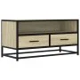 Mueble TV metal y madera ingeniería roble Sonoma 80x34,5x40 cm by , TV Furniture - Ref: Foro24-848810, Price: 61,53 €, Discou...