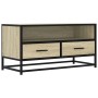 Mueble TV metal y madera ingeniería roble Sonoma 80x34,5x40 cm von , TV-Möbel - Ref: Foro24-848810, Preis: 62,33 €, Rabatt: %