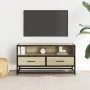 Mueble TV metal y madera ingeniería roble Sonoma 80x34,5x40 cm by , TV Furniture - Ref: Foro24-848810, Price: 61,53 €, Discou...