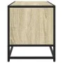 Mueble TV metal y madera ingeniería roble Sonoma 80x34,5x40 cm by , TV Furniture - Ref: Foro24-848810, Price: 61,53 €, Discou...