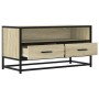 Mueble TV metal y madera ingeniería roble Sonoma 80x34,5x40 cm von , TV-Möbel - Ref: Foro24-848810, Preis: 62,33 €, Rabatt: %