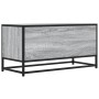 Mueble TV madera ingeniería y metal roble ahumado 80x34,5x40 cm de , Muebles TV - Ref: Foro24-848812, Precio: 64,25 €, Descue...
