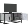 Mueble TV madera ingeniería y metal roble ahumado 80x34,5x40 cm de , Muebles TV - Ref: Foro24-848827, Precio: 52,89 €, Descue...