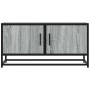 Mueble TV madera ingeniería y metal roble ahumado 80x34,5x40 cm de , Muebles TV - Ref: Foro24-848827, Precio: 52,89 €, Descue...