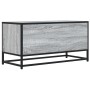 Mueble TV madera ingeniería y metal roble ahumado 80x34,5x40 cm de , Muebles TV - Ref: Foro24-848827, Precio: 52,89 €, Descue...
