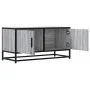 Mueble TV madera ingeniería y metal roble ahumado 80x34,5x40 cm de , Muebles TV - Ref: Foro24-848827, Precio: 52,89 €, Descue...