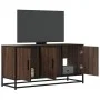Mueble TV madera ingeniería y metal marrón roble 100x35x50 cm by , TV Furniture - Ref: Foro24-848833, Price: 73,97 €, Discoun...