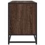 Mueble TV madera ingeniería y metal marrón roble 100x35x50 cm by , TV Furniture - Ref: Foro24-848833, Price: 74,97 €, Discoun...