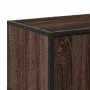 Mueble TV madera ingeniería y metal marrón roble 100x35x50 cm by , TV Furniture - Ref: Foro24-848833, Price: 73,97 €, Discoun...