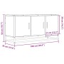 Mueble TV madera ingeniería y metal marrón roble 100x35x50 cm by , TV Furniture - Ref: Foro24-848833, Price: 74,97 €, Discoun...