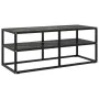 Mueble para TV negro con vidrio de mármol negro 100x40x40 cm de vidaXL, Muebles TV - Ref: Foro24-322858, Precio: 97,80 €, Des...