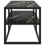 Mueble para TV negro con vidrio de mármol negro 100x40x40 cm de vidaXL, Muebles TV - Ref: Foro24-322858, Precio: 97,80 €, Des...