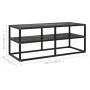 Mueble para TV negro con vidrio de mármol negro 100x40x40 cm de vidaXL, Muebles TV - Ref: Foro24-322858, Precio: 97,80 €, Des...