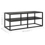 Schwarzer TV-Schrank mit schwarzem Marmorglas 100x40x40 cm von vidaXL, TV-Möbel - Ref: Foro24-322858, Preis: 99,64 €, Rabatt: %