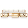 Garden furniture 7 pcs cream cushions solid acacia wood by vidaXL, Garden sets - Ref: Foro24-3057652, Price: 633,05 €, Discou...