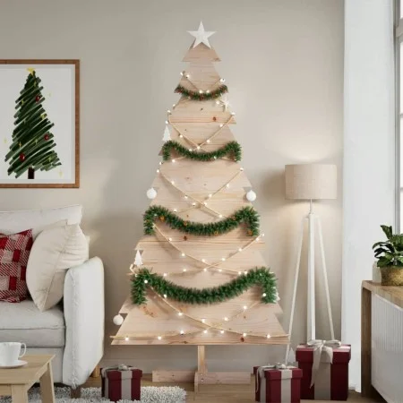 Árbol de Navidad de madera de adorno madera maciza pino 180 cm de , Arboles de navidad - Ref: Foro24-858195, Precio: 51,24 €,...