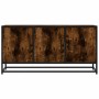 Mueble TV metal y madera ingeniería roble humo 100x35x50 cm by , TV Furniture - Ref: Foro24-848831, Price: 67,81 €, Discount: %