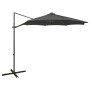 Cantilever parasol with pole and anthracite gray LED lights 300 cm by vidaXL, Umbrellas - Ref: Foro24-312338, Price: 87,93 €,...