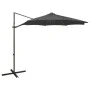 Cantilever parasol with pole and anthracite gray LED lights 300 cm by vidaXL, Umbrellas - Ref: Foro24-312338, Price: 87,11 €,...