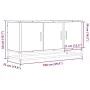 Mueble TV metal y madera ingeniería roble humo 100x35x50 cm von , TV-Möbel - Ref: Foro24-848831, Preis: 66,97 €, Rabatt: %