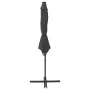 Cantilever parasol with pole and anthracite gray LED lights 300 cm by vidaXL, Umbrellas - Ref: Foro24-312338, Price: 87,11 €,...