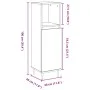Armario de baño madera contrachapada gris hormigón 30x30x100 cm by , Bathroom furniture - Ref: Foro24-857204, Price: 45,96 €,...