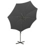 Ampelschirm mit Mast und anthrazitgrauen LED-Leuchten 300 cm von vidaXL, Sonnenschirme - Ref: Foro24-312338, Preis: 87,93 €, ...