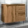 Mueble de lavabo madera de ingeniería roble artisan 65x33x60 cm by , Bathroom furniture - Ref: Foro24-857227, Price: 86,42 €,...