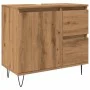 Mueble de lavabo madera de ingeniería roble artisan 65x33x60 cm by , Bathroom furniture - Ref: Foro24-857227, Price: 86,42 €,...