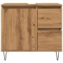 Mueble de lavabo madera de ingeniería roble artisan 65x33x60 cm by , Bathroom furniture - Ref: Foro24-857227, Price: 86,42 €,...