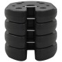 Placas de peso para cenador 4 uds hormigón negro 220x50 mm de vidaXL, Pesos para cenadores - Ref: Foro24-45210, Precio: 38,09...