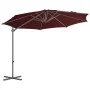Cantilever parasol with burgundy red steel pole 300 cm by vidaXL, Umbrellas - Ref: Foro24-312312, Price: 106,26 €, Discount: %