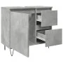 Mueble de lavabo madera ingeniería gris hormigón 65x33x60 cm de , Muebles de baño - Ref: Foro24-857225, Precio: 68,85 €, Desc...