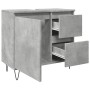 Mueble de lavabo madera ingeniería gris hormigón 65x33x60 cm von , Badezimmermöbel - Ref: Foro24-857225, Preis: 69,93 €, Raba...