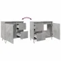 Mueble de lavabo madera ingeniería gris hormigón 65x33x60 cm de , Muebles de baño - Ref: Foro24-857225, Precio: 68,85 €, Desc...