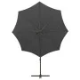 Cantilever parasol with pole and anthracite gray LED lights 300 cm by vidaXL, Umbrellas - Ref: Foro24-312338, Price: 87,11 €,...