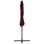 Sombrilla voladiza con poste de acero rojo burdeos 300 cm de vidaXL, Sombrillas - Ref: Foro24-312312, Precio: 107,93 €, Descu...