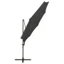 Cantilever parasol with pole and anthracite gray LED lights 300 cm by vidaXL, Umbrellas - Ref: Foro24-312338, Price: 87,11 €,...