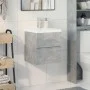 Set muebles de baño 2 piezas madera contrachapada gris hormigón von , Badezimmermöbel - Ref: Foro24-3324907, Preis: 121,24 €,...