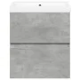 Set muebles de baño 2 piezas madera contrachapada gris hormigón von , Badezimmermöbel - Ref: Foro24-3324907, Preis: 121,24 €,...