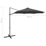 Cantilever parasol with pole and anthracite gray LED lights 300 cm by vidaXL, Umbrellas - Ref: Foro24-312338, Price: 87,11 €,...