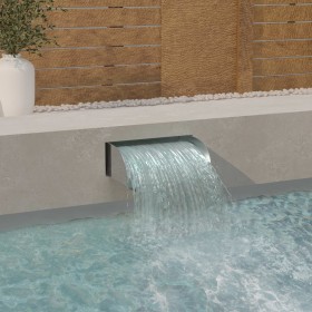 Gartenwasserfall mit LEDs 304 Edelstahl 45x34x14 cm von vidaXL, Brunnen und Wasserfälle - Ref: Foro24-148876, Preis: 72,45 €,...