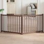 Puerta de perros plegable 2 paneles madera abeto marrón 160 cm von , Hundehütten und Zäune - Ref: Foro24-352296, Preis: 43,51...