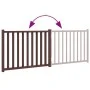 Puerta de perros plegable 2 paneles madera abeto marrón 160 cm de , Casetas y cercados para perros - Ref: Foro24-352296, Prec...